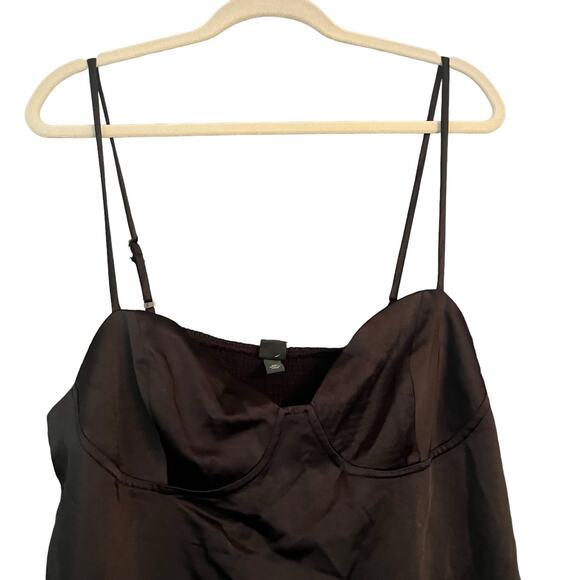 Wild Fable Black Slip Dress XXL Satin Feel Adjustable Straps Fairy Whimsy Goth - Picture 4 of 9